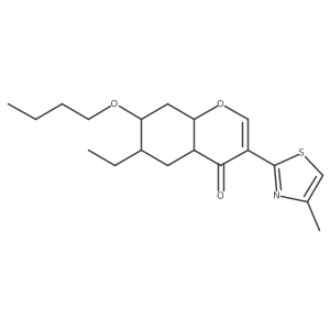 7-Butoxy-6-ethyl-3-(4-methyl-1,3-thiazol-2-yl)-4a,5,6,7,8,8a-hexahydrochromen-4-one Structure
