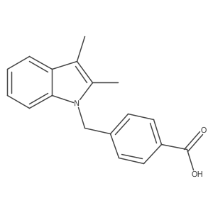 4-[(2,3-Dimethyl-1H-indol-1-yl)methyl]benzoic acid结构式