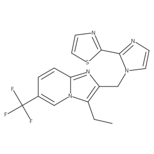 Imidazo[1,2-a]pyridine,3-ethyl-2-[[2-(2-thiazolyl)-1h-imidazol-1-yl]methyl]-6-(trifluoromethyl)-结构式