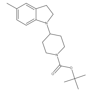 Tert-butyl 4-(5-methylindolin-1-yl)piperidine-1-carboxylate Structure