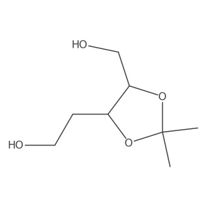2-((4S,5R)-5-(Hydroxymethyl)-2,2-dimethyl-1,3-dioxolan-4-yl)ethanol结构式