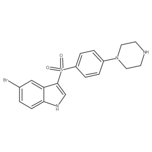 5-Bromo-3-[[4-(1-piperazinyl)phenyl]sulfonyl]-1H-indole结构式