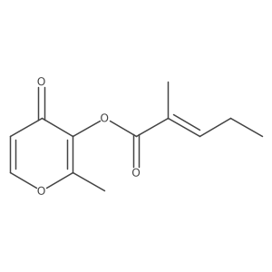Maltol-2-methyl-2-pentenoate, (Z)-结构式