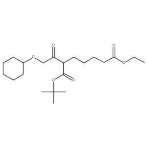 1-O-tert-butyl 7-O-ethyl 2-(2-cyclohexyloxyacetyl)heptanedioate结构式