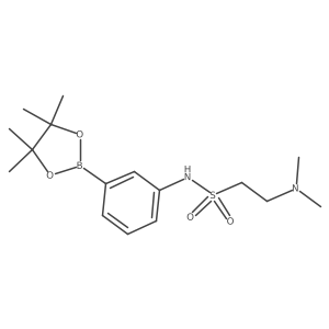 3-[(2-Dimethylaminoethyl)sulfonamido)]phenylboronic acid pinacol ester结构式