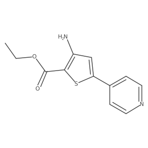 Ethyl 3-amino-5-(pyridin-4-yl)thiophene-2-carboxylate结构式