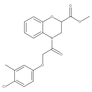 methyl 4-[(4-chloro-3-methylphenoxy)acetyl]-3,4-dihydro-2H-1,4-benzoxazine-2-carboxylate结构式