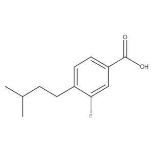 3-Fluoro-4-(3-methylbutyl)benzoic acid Structure