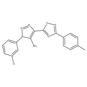 1-(3-chlorophenyl)-4-[3-(4-methylphenyl)-1,2,4-oxadiazol-5-yl]-1H-1,2,3-triazol-5-amine结构式