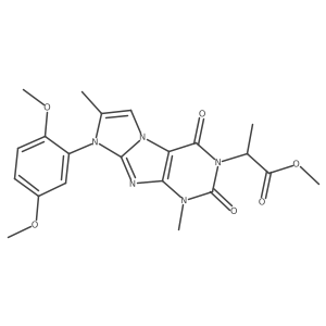 Methyl 2-[6-(2,5-dimethoxyphenyl)-4,7-dimethyl-1,3-dioxopurino[7,8-a]imidazol-2-yl]propanoate Structure