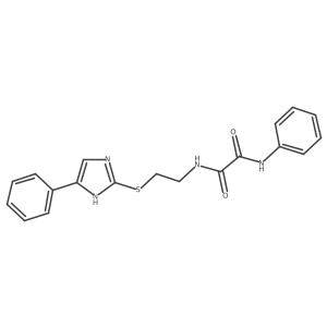 N1-phenyl-N2-(2-((4-phenyl-1H-imidazol-2-yl)thio)ethyl)oxalamide结构式