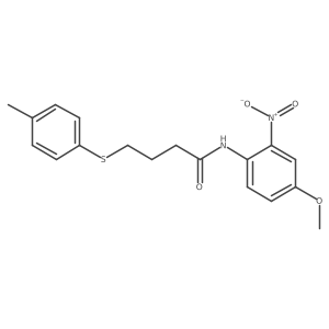 N-(4-methoxy-2-nitrophenyl)-4-(p-tolylthio)butanamide Structure