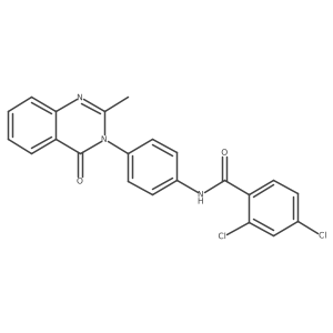 2,4-dichloro-N-(4-(2-methyl-4-oxoquinazolin-3(4H)-yl)phenyl)benzamide结构式