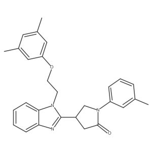 4-{1-[2-(3,5-dimethylphenoxy)ethyl]-1H-benzimidazol-2-yl}-1-(3-methylphenyl)pyrrolidin-2-one Structure