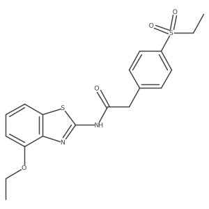 N-(4-ethoxybenzo[d]thiazol-2-yl)-2-(4-(ethylsulfonyl)phenyl)acetamide结构式