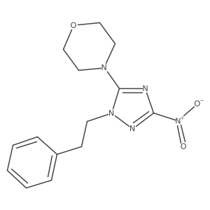 4-[3-nitro-1-(2-phenylethyl)-1H-1,2,4-triazol-5-yl]morpholine结构式