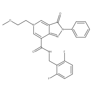 N-(2,6-difluorobenzyl)-5-(2-methoxyethyl)-3-oxo-2-phenyl-3,5-dihydro-2H-pyrazolo[4,3-c]pyridine-7-carboxamide结构式