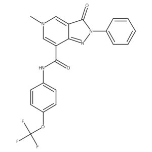 5-methyl-3-oxo-2-phenyl-N-(4-(trifluoromethoxy)phenyl)-3,5-dihydro-2H-pyrazolo[4,3-c]pyridine-7-carboxamide Structure