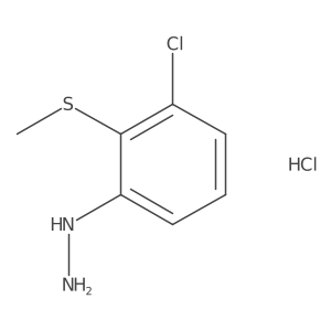 1-(3-Chloro-2-(methylthio)phenyl)hydrazine hydrochloride Structure