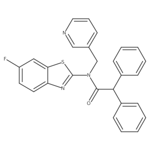 N-(6-fluorobenzo[d]thiazol-2-yl)-2,2-diphenyl-N-(pyridin-3-ylmethyl)acetamide结构式