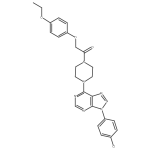 1-(4-(3-(4-chlorophenyl)-3H-[1,2,3]triazolo[4,5-d]pyrimidin-7-yl)piperazin-1-yl)-2-(4-ethoxyphenoxy)ethanone Structure