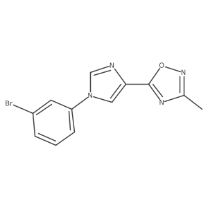 5-[1-(3-Bromo-phenyl)-1H-imidazol-4-yl]-3-methyl-[1,2,4]oxadiazole Structure