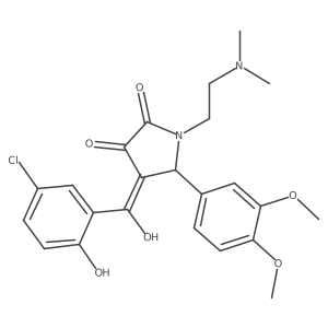 4-(5-chloro-2-hydroxybenzoyl)-5-(3,4-dimethoxyphenyl)-1-[2-(dimethylamino)ethyl]-3-hydroxy-2,5-dihydro-1H-pyrrol-2-one结构式