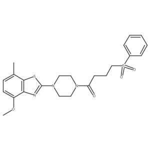 1-(4-(4-Methoxy-7-methylbenzo[d]thiazol-2-yl)piperazin-1-yl)-4-(phenylsulfonyl)butan-1-one结构式