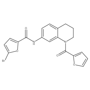 5-bromo-N-[1-(furan-2-carbonyl)-1,2,3,4-tetrahydroquinolin-7-yl]furan-2-carboxamide Structure