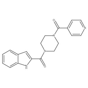 1H-indol-2-yl[4-(pyridin-4-ylcarbonyl)piperazin-1-yl]methanone Structure