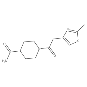 1-[(2-Methyl-1,3-thiazol-4-yl)acetyl]piperidine-4-carboxamide Structure