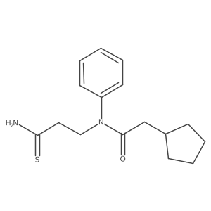 N-(3-Amino-3-thioxopropyl)-N-phenylcyclopentaneacetamide Structure