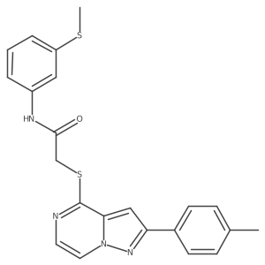 2-{[2-(4-Methylphenyl)pyrazolo[1,5-A]pyrazin-4-YL]sulfanyl}-N-[3-(methylsulfanyl)phenyl]acetamide结构式