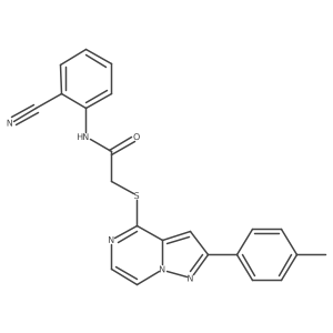 N-(2-Cyanophenyl)-2-{[2-(4-methylphenyl)pyrazolo[1,5-A]pyrazin-4-YL]sulfanyl}acetamide结构式