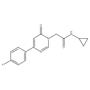 N-cyclopropyl-2-(4-(4-fluorophenyl)-6-oxopyrimidin-1(6H)-yl)acetamide Structure