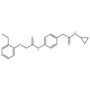 N-{4-[(cyclopropylcarbamoyl)methyl]phenyl}-2-(2-methoxyphenoxy)acetamide Structure