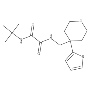 N1-(tert-butyl)-N2-((4-(thiophen-2-yl)tetrahydro-2H-pyran-4-yl)methyl)oxalamide Structure
