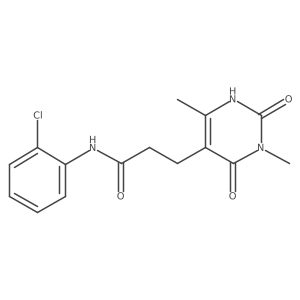 Cc1[nH]c(=O)n(C)c(=O)c1CCC(=O)Nc1ccccc1Cl结构式