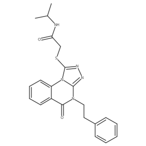 N-isopropyl-2-((5-oxo-4-phenethyl-4,5-dihydro-[1,2,4]triazolo[4,3-a]quinazolin-1-yl)thio)acetamide结构式