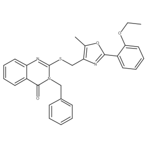 3-benzyl-2-(((2-(2-ethoxyphenyl)-5-methyloxazol-4-yl)methyl)thio)quinazolin-4(3H)-one Structure