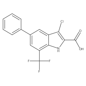 3-chloro-5-phenyl-7-trifluoromethyl-1H-indole-2-carboxylic acid Structure
