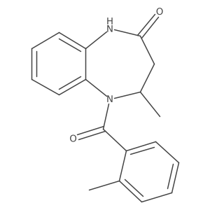 4-methyl-5-(2-methylbenzoyl)-4,5-dihydro-1H-benzo[b][1,4]diazepin-2(3H)-one Structure