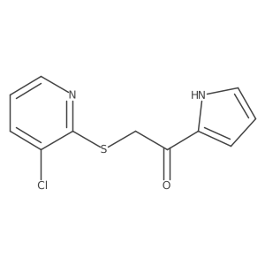 2-((3-Chloropyridin-2-yl)thio)-1-(1h-pyrrol-2-yl)ethan-1-one结构式