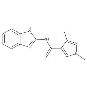 N-(1h-Benzimidazol-2-Yl)-1,3-Dimethyl-1h-Pyrazole-4-Carboxamide结构式