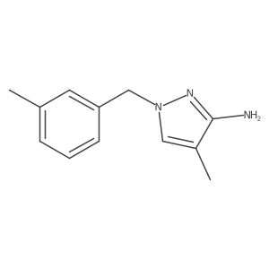 4-methyl-1-(3-methylbenzyl)-1H-pyrazol-3-amine结构式