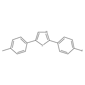 2-(4-Fluorophenyl)-5-(4-methylphenyl)thiazole Structure