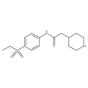 N-[4-(Ethylsulfonyl)phenyl]-4-piperidineacetamide结构式