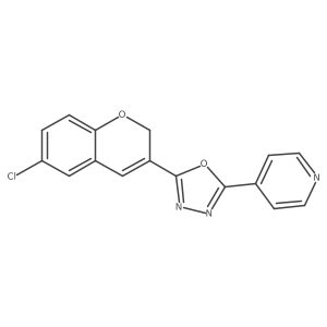 2-(6-chloro-2H-chromen-3-yl)-5-(pyridin-4-yl)-1,3,4-oxadiazole Structure