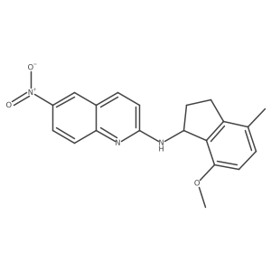 N-(2,3-dihydro-7-methoxy-4-methyl-1h-inden-1-yl)-6-nitro-2-quinolinamine结构式