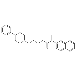 5-(4-Phenyl-piperidin-1-yl)-pentanoic acid methyl-quinolin-6-ylamide Structure